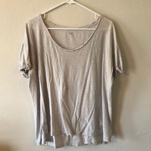 GAP Heathered Top with Cuffed Sleeves